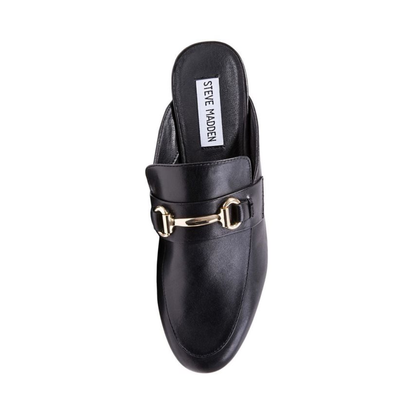 Mulas Steve Madden Kandi Cuero Mujer Negras | ES HU6381